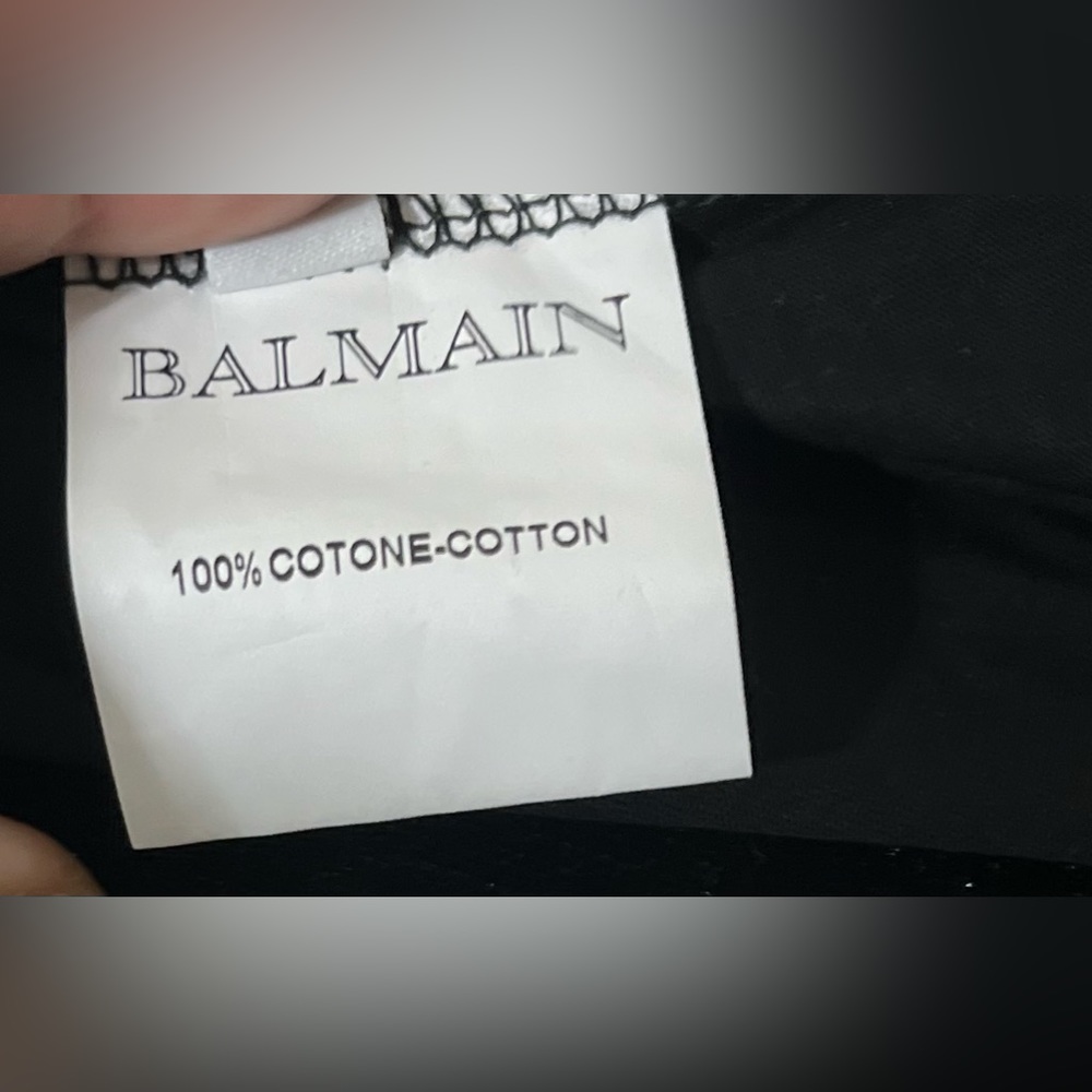 Black Cotton Logo T-Shirt size 36  size S - Picture 9 of 15